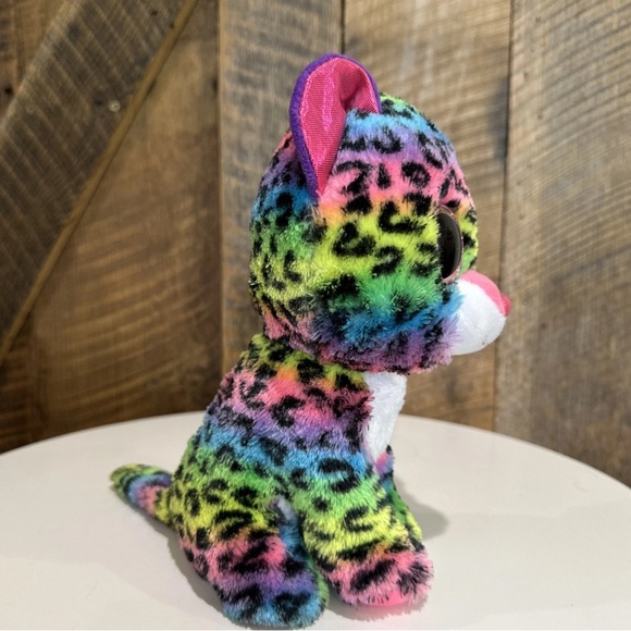 TY Beanie Boos Dotty The Leopard 9” Plush Rainbow Doll - Picture 3 of 6
